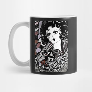 ART DECO, BLACK, DOLLY FLAPPER,,House of Harlequin Mug